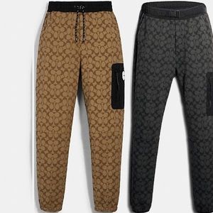 Coach Tan mixed media jogger